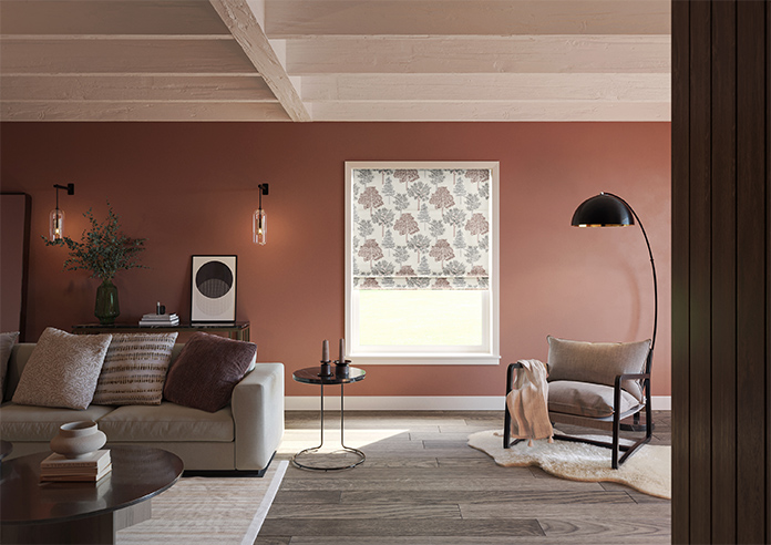 Coppice Faux Silk, Ginger - Motorised Roman Blind - Image 8